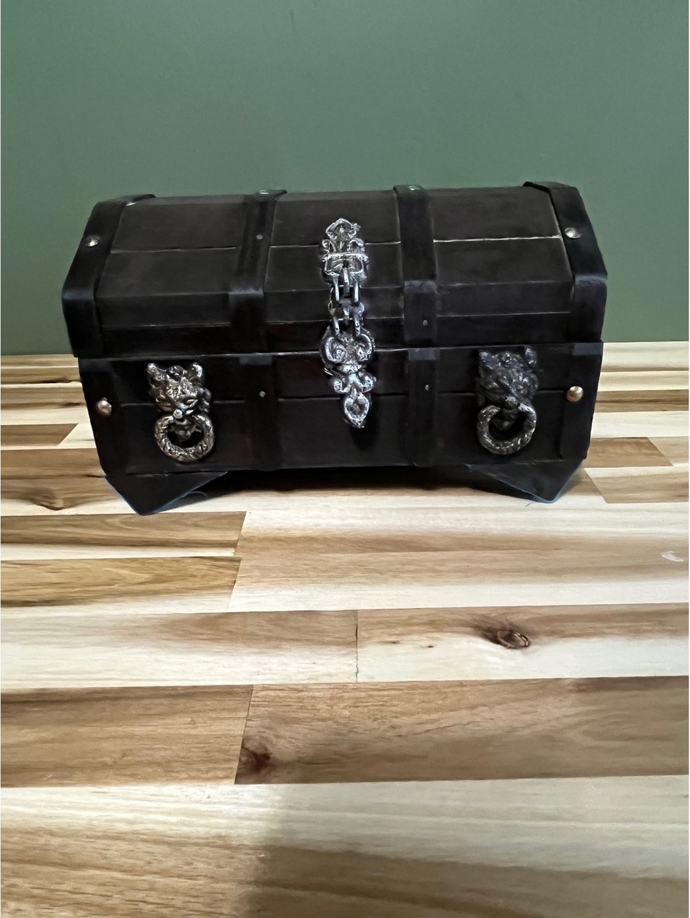 Vintage Wooden Treasure Chest Box